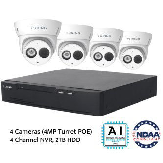 Turing Video ADV Kit 4CH 4MP 4 Tur 2TB